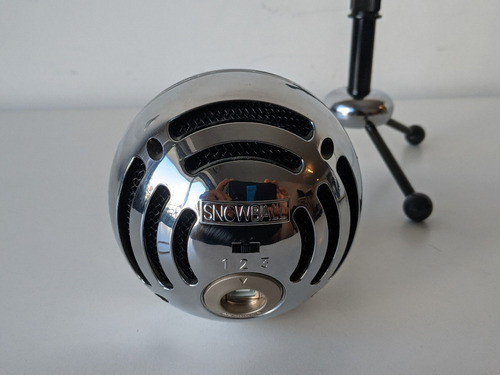 Imagen 6 de 7 de Microfono Blue Snowball Brushed Aluminum Con Cable Usb