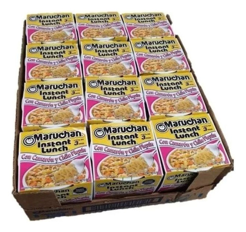 Pack 24 Sopas Maruchan Camarón Y Chile Piquin