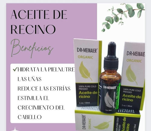 Aceite De Recino Hidratante, Tratamiento Capilar, Uñas