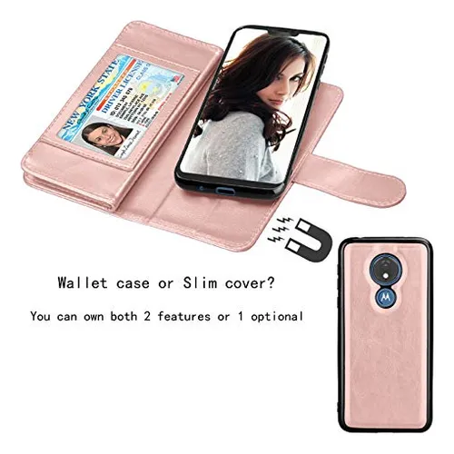 Funda Tipo Cartera Njjex Para Moto G7 Play, Motorola G7 Opti