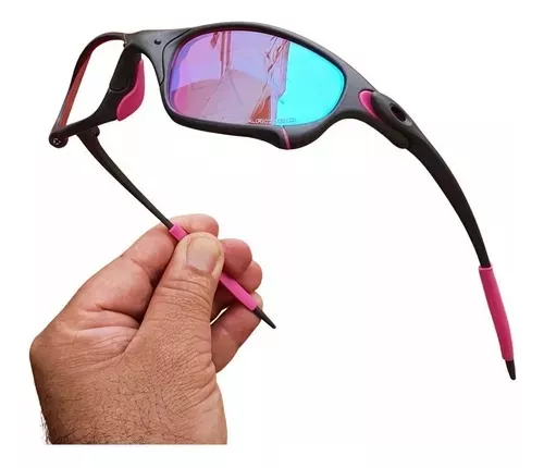 Óculos Lupa Mandrake Vilão Oakley Juliet X-Metal Lente Rosa