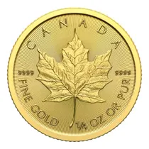 Comprar Moneda 1\u002F4 Cuarto Onza Oro Puro Canada Maple Leaf 2024