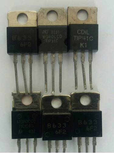 Transistores C106a K319 B633 Tic126d Tip41c Tip31c Stb327