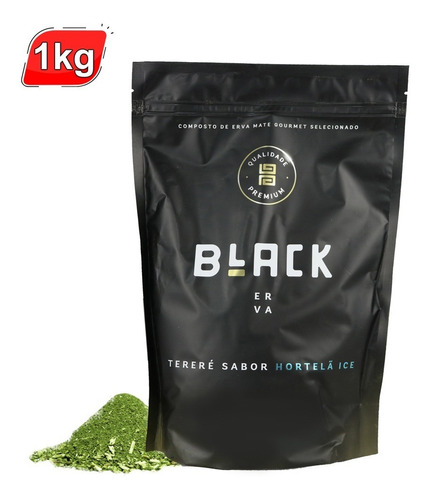 Imagem 1 de 1 de Erva Mate Tereré Black Premium Promoção- 1kg Hortelã Ice 