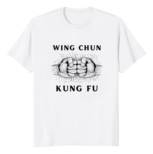 Camiseta Masculina Gráfica De Kung-fu Wing Chun Punch, Prota