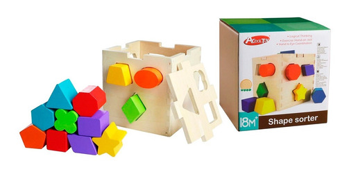 Acool Caja Inteligente Madera Figuras Encastre Ac7662