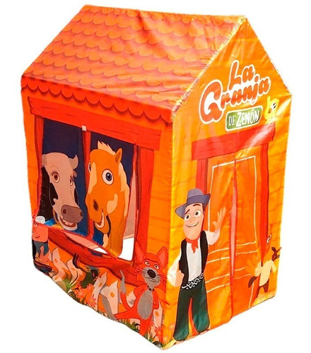 Carpa Pelotero Casita La Granja De Don Zenon Con 2 Titeres