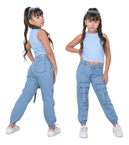 Pantalón De Nena De Jeans Mom Kaorikawaii Art-11