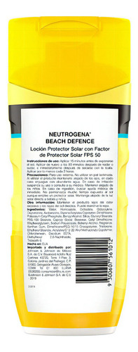Protector Solar Neutrogena Beach Defence Fps 50+ 198ml
