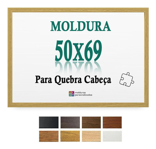 Moldura Cru 50x69 Para Quebra Cabeça Grow 1000 Pecas + Petg