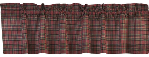 Cortina Para Ventana Cocina Cenefa Cuadro Escoces 36 X 18