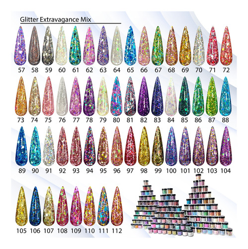 Glitter Extravagance Para Uñas 11 Colores A Elegir