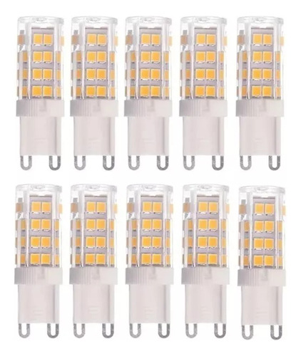 10 Lâmpada Led G9 Bipino Halopin 4.5w Branco Frio 6000-6500k 220v Para Lustres/pendentes