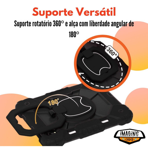 Capa Anti Impacto Com Alça Para iPad A16 11a A3354 A3355