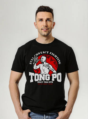 Polera Kickboxer Tong Po Muay Thai Gym N Cine/tv Abominatron