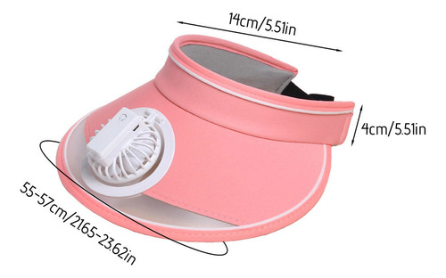 Gorro En L Con Ventilador Para Mujer, Sombrero Con Visera Pa