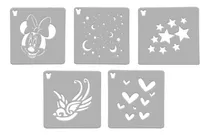 Comprar Set De 5 Stencil - Plantillas Chicos P\u002F Aerografo O Pincel. 