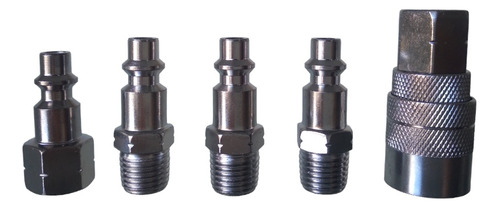 Acoples 1/4 Npt Para Compresor De Aire Acero Cromado