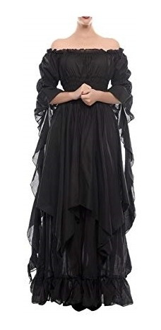 Disfraz  Vestido De Novia Medieval Gótico  Bruja Talla S-m