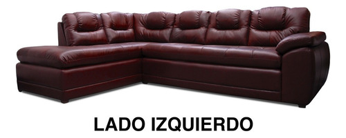 Sala De Piel - Verona - Esquinera - Sofa Y Chaise Izquierdo Color Tabaco