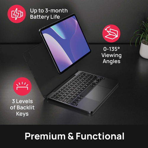 Brydge 11 Max+ Case De Teclado Inalámbrico Con Trackpad Mult