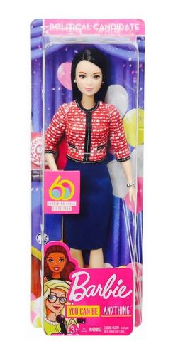 Muñeca Barbie Candidata Politica Aniversario Mattel Original