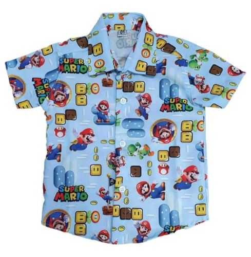 Roupa Camisa Super Mario Festa Aniversário Vários Modelos