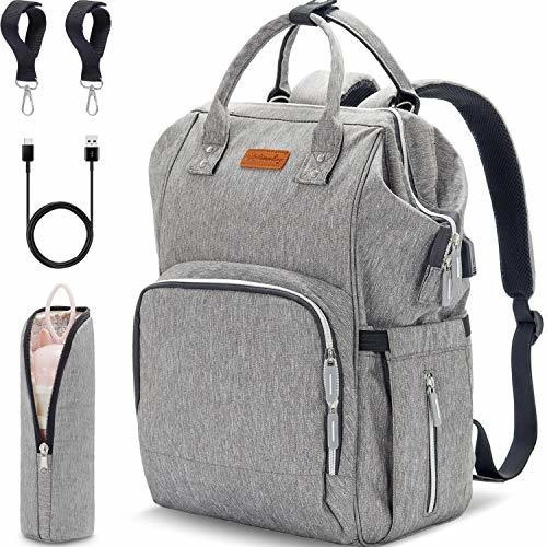 Mochila Para Pañales Con Puerto De Carga Usb, Multifunción, 