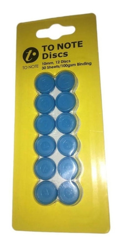 Disco Argolas Anéis Encadernação 10mm P / 30 Folhas Cor Azul