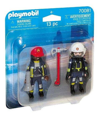 Playmobil Duo Pack Bomberos Con Equipo Art 70081 Loonytoys