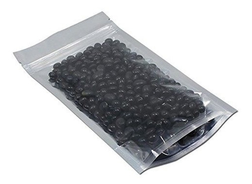 Bolsa Al Vacio 100 Piezas Stand Up Clear Silver Zipper Lock