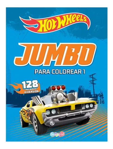 Libro Para Colorear Hot Wheels Jumbo Vol 1 Carros Carreras