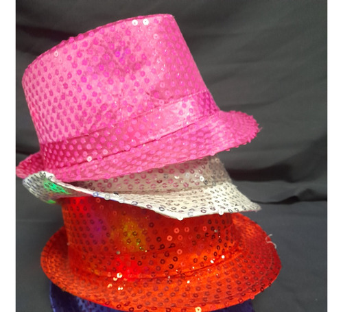 Sombrero Lentejuelas Gorro Tanguero Braz Cotillon Pack X10