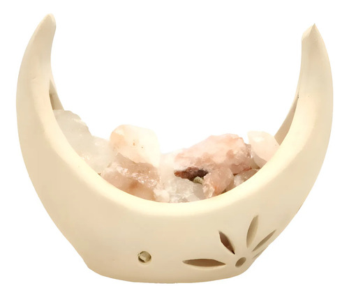 Lampara Sal Luna Electrica Calada 20 Cm Crudo Blanco