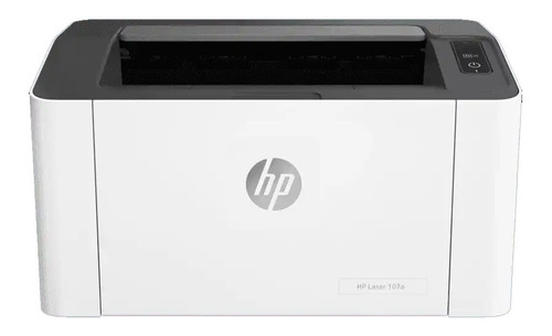 Impressora LaserJet monocromática HP 107A USB 4zb77a cor branco com preto 220V - 240V