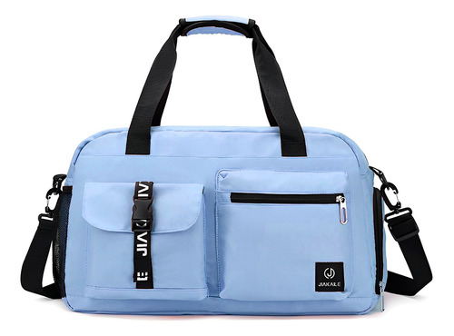 Mala De Viagem Bolsa De Mão E Transversal Feminina Masculina Cor Azul-claro