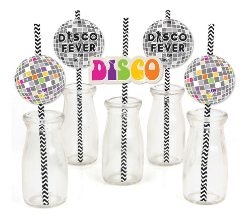70 's Disco  papel Paja Decor  de 1970 disco Fever Fiesta