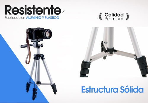 Imagen 9 de 10 de Tripode Fotografia Celular Camara 1.03mt Con Burbuja + Bolso