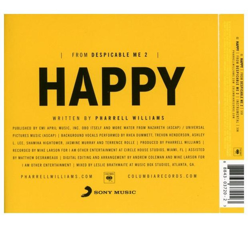 Pharrell Williams - Happy | Cd Single Usado (Usado)