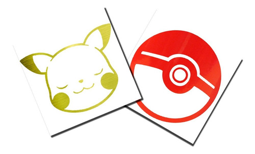 Vinil Sticker Decorativo Anime Pokemon Kit 2 Piezas