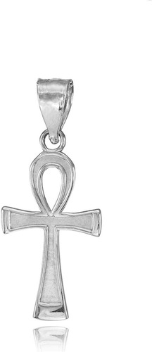 Plata De Ley 925 Cruz Ankh Egipcio Colgante Charm