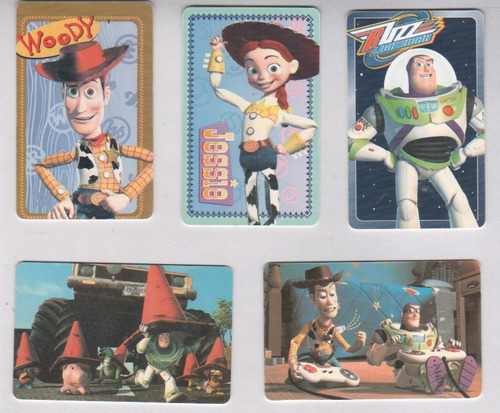 Lote 5 Tarjetas Telefonicas - Serie Toy Story 2 - Año 1999