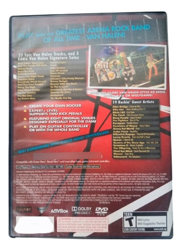 Guitar Hero Van Halen Para Ps2 Formato Físico (Usado)