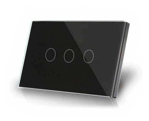 Interruptor Wifi Touch Negro 3 Botones (con Neutro)
