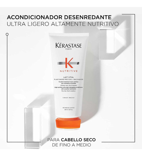 Acondicionador Para Cabello Seco Kerastase Lait Vital 200 Ml