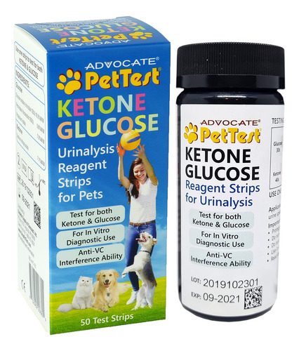 Advocate Pettest - Tiras De Glucosa De Cetona Para Perros Y