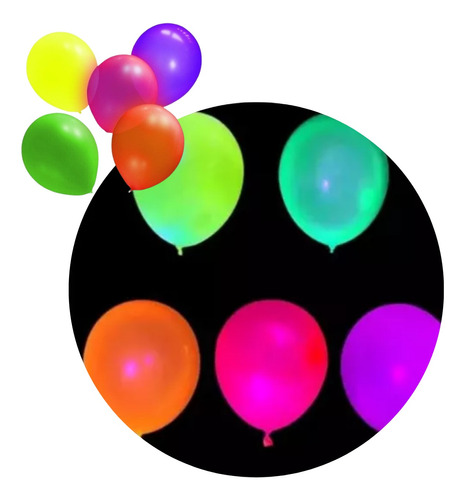 Globos Fluo Grandes De 15 Pulgadas X 25 Uni Neon Decoracion