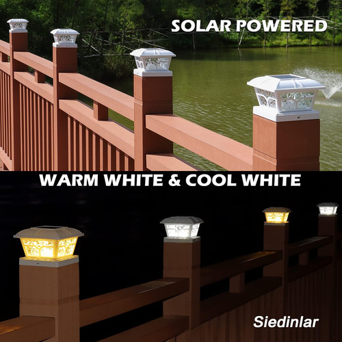 Luces Solares Siedinlar Para Exteriores, 2 Modos De Color, 8
