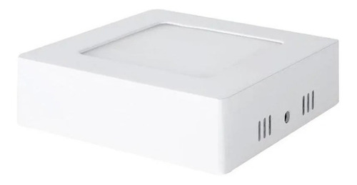 Imagem 2 de 2 de Painel Plafon 6w Led Quadrado Teto Sobrepor Branco Quente