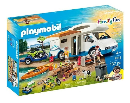 Figura Armable Playmobil Family Fun Camping Aventura 137 Pzs